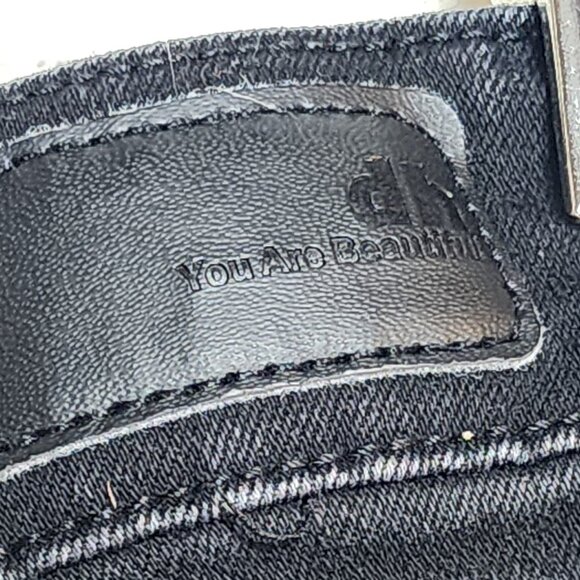 Dollhouse You Are Beautiful Black Destructed Cotton Poly Span Skinny Jeans 11/12 - Picture 13 of 16